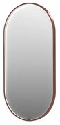 INK SP28 spiegel - 50x4x100cm ovaal in stalen kader incl dir LED - verwarming - color changing - dimbaar en schakelaar - geborsteld koper 8409414