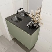 Mondiaz Olan 80cm toiletmeubel army met wastafel urban links geen kraangat