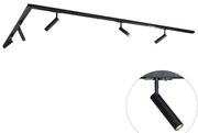 Modern railsysteem met 5 Spot / Opbouwspot / Plafondspots zwart 1-fase - Iconic Ivy G9 Binnenverlichting Lamp