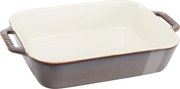 Staub Ceramique Ovenschaal 27 cm, Rechthoekig, Antiek grijs - Ceramique - Staub