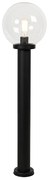 Staande buitenlamp zwart met heldere bol 100 cm IP44 - Sfera