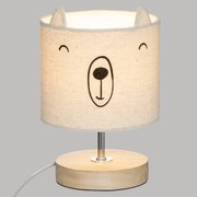 Atmosphera beige Linnen Tafellamp H21cm - E14 LED - Maximaal vermogen: 25W - Kabellengte: 150 cm