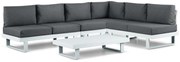 Hoek loungeset 6 personen Aluminium Wit  Lifestyle Garden Furniture Lorenzo