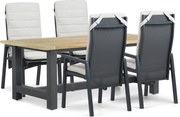 Tuinset 4 personen 200 cm Aluminium Grijs Lifestyle Garden Furniture Vivaro/San