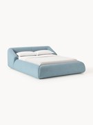 Bouclé gestoffeerd bed Sofia