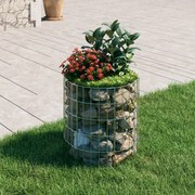 vidaXL Gabion plantenbak rond verhoogd Ø50x50 cm gegalvaniseerd staal