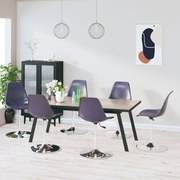 vidaXL Eetkamerstoelen draaibaar 6 st polypropeen lila