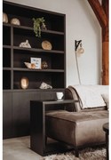 Goossens Bijzettafel Quinze, hout eiken zwart, modern design, 50 x 60 x 35 cm