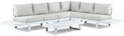 Hoek loungeset 6 personen Aluminium Wit Lifestyle Garden Furniture Lorenzo