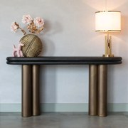 Ovale Sidetable Messing - 160 X 38cm.