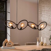 Hanglamp 4-lichts Zwart
