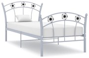 vidaXL Bedframe met voetbaldesign metaal grijs 90x200 cm