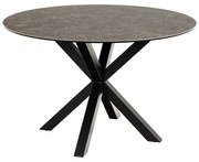 Ronde Eettafel Keramiek Zwart - 119 X 119cm.