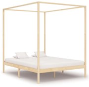 vidaXL Hemelbedframe massief grenenhout 160x200 cm