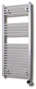 Sanicare Elektrische Design Radiator - 111.8 x 45 cm - 596 Watt - thermostaat zwart rechtsonder - zilver grijs HRAEZ451118/Z