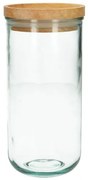 Voorraadpot met bamboe deksel, gerecycled glas, 820 ml