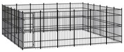 vidaXL Hondenkennel 33,18 m² staal