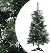 vidaXL Kunstkerstboom met standaard 90 cm PVC groen en wit