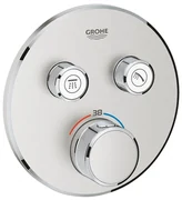 Grohe SmartControl Inbouwthermostaat - 3 knoppen - rond - supersteel 29119dc0