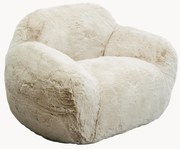 Handgemaakte loungefauteuil Mika van kunstbont