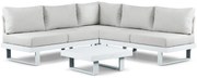 Hoek loungeset 5 personen Aluminium Wit Lifestyle Garden Furniture Lorenzo