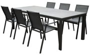 New Valley Angora dining tuinset 220x100x74,5 cm 7 delig antraciet