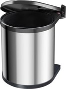 Hailo hailo compact-box m - 15l (4*) inox - Huisafval - 28,5x28,5x35,5cm - roestvrij staal / kunststof - 15 liter