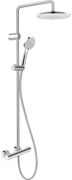 Duravit Shower Systems Douchesysteem - thermostatisch - HOH=15cm - hoofddouche Ø25.2cm - handdouche rond - waterbesparend - lans chroom TH4282008010