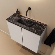 Mondiaz Ture DLux toiletmeubel 60cm linen met wastafel lava midden zonder kraangat