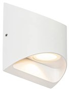 Moderne buiten wandlamp wit incl. LED 2-lichts IP54 - Mal Modern IP54 Buitenverlichting