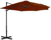 vidaXL Zweefparasol met aluminium paal 300 cm terracottakleurig