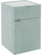 Goossens Nachtkastje Briljant Luxe, 1 deur rechts, 1 lade, met inleg glasblad