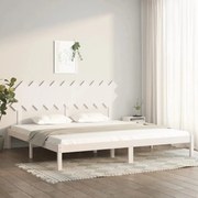 vidaXL Bedframe massief hout wit 200x200 cm