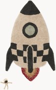 Handgeweven kindervloerkleed Rocket, wasbaar