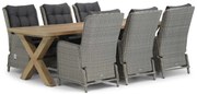 Tuinset 6 personen 240 cm Wicker Grijs Garden Collections Kingston/Oregon