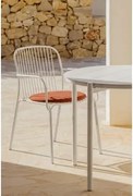 Pack Van 2 Tuinstoelen Met Armleuningen Van Staal Anerina Terracota & Glaciale Wit - Sklum