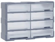 vidaXL Organiser met 8 grote lades 52x16x37 cm