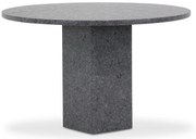 Dining Tuintafel rond 120 cm Graniet Grijs