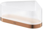 GROHE Selection Douchetray - 17x17x20x8.5cm - hoekmodel - wandmontage - brushed warm sunset/mat glas 41038dl0
