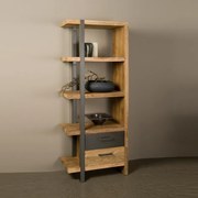 Tower Living Teak Wandkast Links Lucca - 77.5x40x190cm.