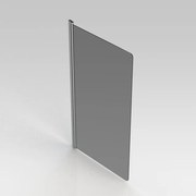 GO by Van Marcke Megalo badwand 75x130cm aluminium 4mm omkeerbaar helder veilgheidsglas 114429C