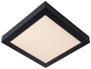 Lucide Brice vierkante plafondlamp 30cm 30W zwart