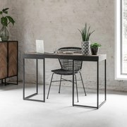 DTP Home Criss Cross Visgraat Bureau Met Zwart Teak - 125 X 50cm.