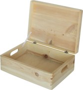 Practo Home opbergbox met deksel Hout - Manden en bakjes - 30x40x15cm - met deksel