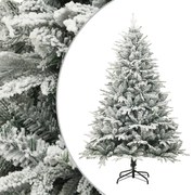 vidaXL Kunstkerstboom met sneeuwvlokken 150 cm PVC en PE groen