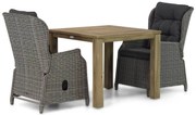 Tuinset 2 personen 90 cm Wicker Taupe Garden Collections Edingburgh/Bristol