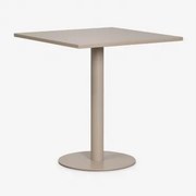 Vierkante Tuin Tafel 70x70 Cm Van Ijzer Mizzi Moka Bruin - Sklum