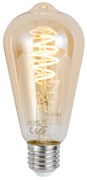 Smart E27 dimbare LED lamp ST64 amber 4.9W 320 lm 2500K