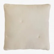 Becourd Vierkant Katoenen Gaas Kussen (50x50 Cm) Beige – Crème - Sklum