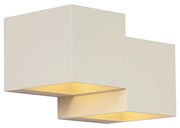 Moderne wandlamp beige 2-lichts - Transfer Double Modern G9 vierkant Binnenverlichting Lamp